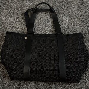 BEIS Black Textured Tote Bag